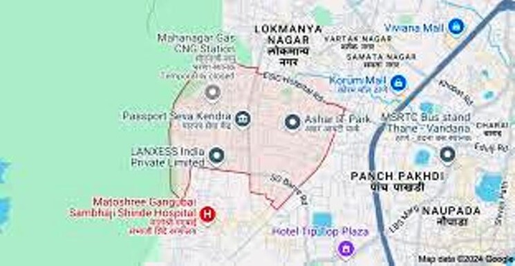 Map Location, ekatva-the-olive Commercial Office Space 950 Sq.Ft. In Wagle Industrial Estate Thane 9013168