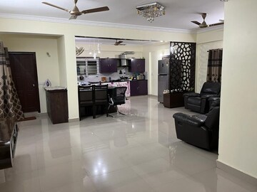 Living Room in 3 BHK Apartment at Hima Sai Lake View Towers, Nallagandla – for Rent