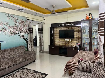 Living Room in 3 BHK Apartment at Hima Sai Lake View Towers, Nallagandla – for Rent
