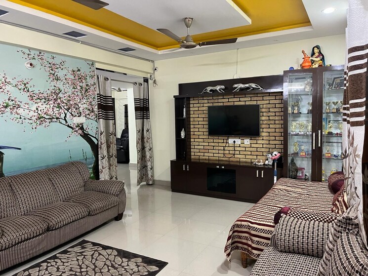 Living Room, hima-sai-lake-view-towers 3 Bedroom 2350 Sq.Ft. Apartment In Nallagandla Hyderabad 9050077