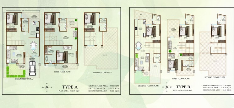 Floor Plan, salaiya 4 Bedroom 1079 Sq.Ft. Villa In Salaiya Bhopal 9050158