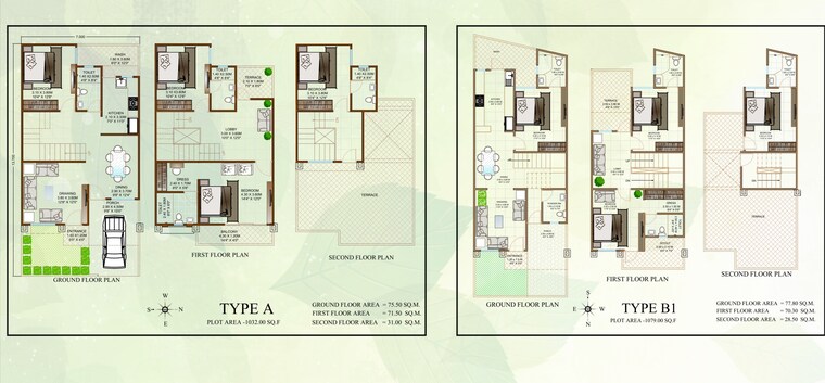 Floor Plan, salaiya 4 Bedroom 1079 Sq.Ft. Villa In Salaiya Bhopal 9050158