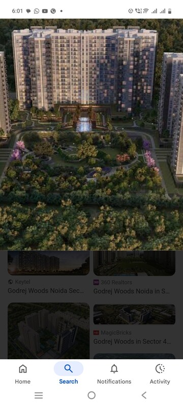 Master Plan in 4 BHK Apartment at Godrej Woods, Sector 43 – for Rent