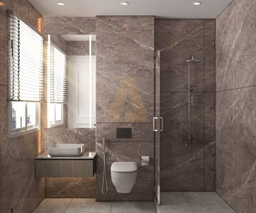 Bathroom in 4 BHK Builder Floor at Woodview Residences, Sector 89 – for Sale