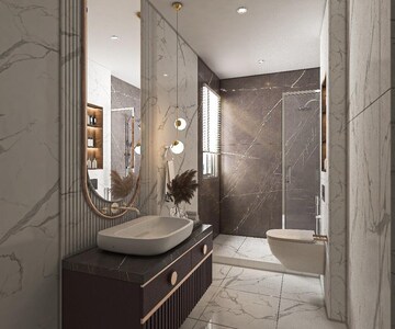 Bathroom in 4 BHK Builder Floor at Woodview Residences, Sector 89 – for Sale