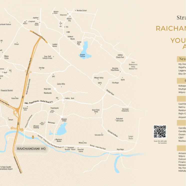 Map Location, raichandani-hq Commercial Office Space in IT/SEZ 1019 Sq.Ft. In West Zone Hyderabad 9050510