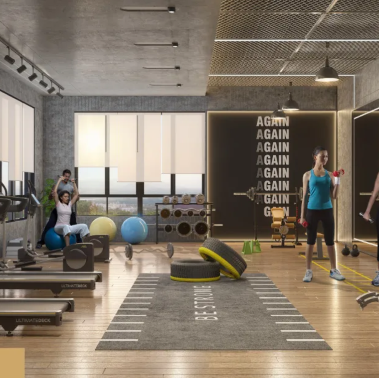 Gym, raichandani-hq Commercial Office Space in IT/SEZ 1019 Sq.Ft. In West Zone Hyderabad 9050510