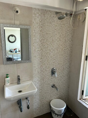 Bathroom in 3 BHK Apartment at Gurukrupa Marina Enclave, Malad West – for Rent