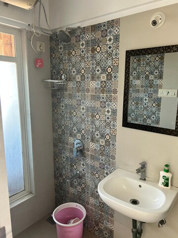 Bathroom in 3 BHK Apartment at Gurukrupa Marina Enclave, Malad West – for Rent