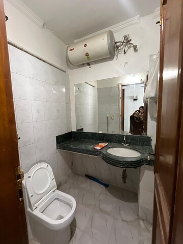 Bathroom in 3.5 BHK Builder Floor at Greater Kailash I – for Rent