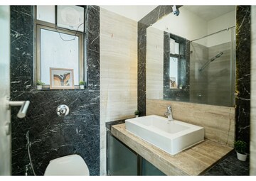 Bathroom in 2 BHK Apartment at Lily White, Jogeshwari East – for Rent
