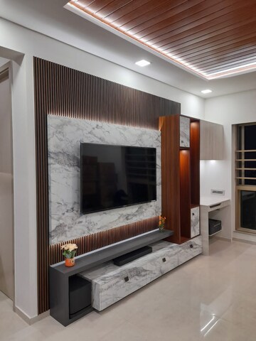 Living Room in 1 BHK Apartment at Sheth Vasant Oasis, Andheri East – for Rent