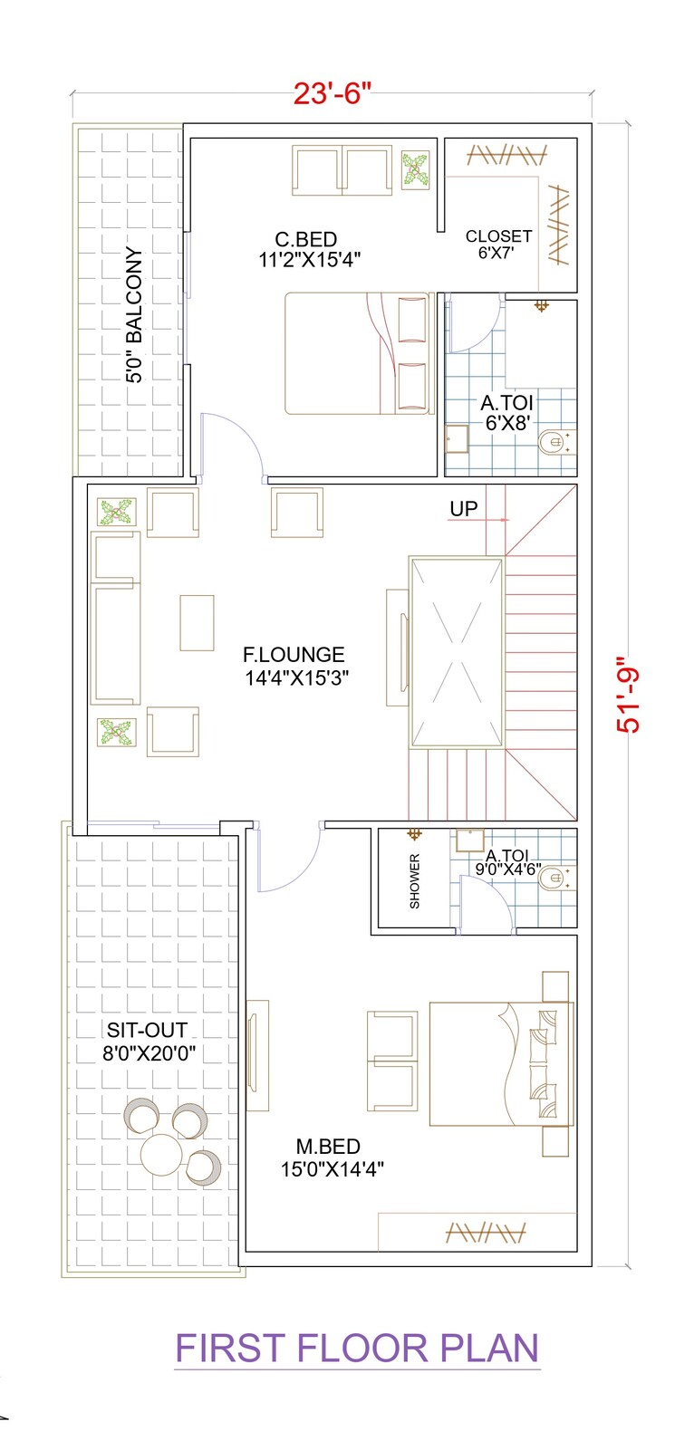 Floor Plan, krishna reddy pet 4 Bedroom 3080 Sq.Ft. Villa In Krishna Reddy Pet Hyderabad 9051364