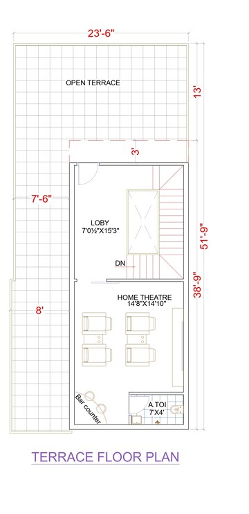 Floor Plan in 4 BHK Villa at Krishna Reddy Pet – for Sale
