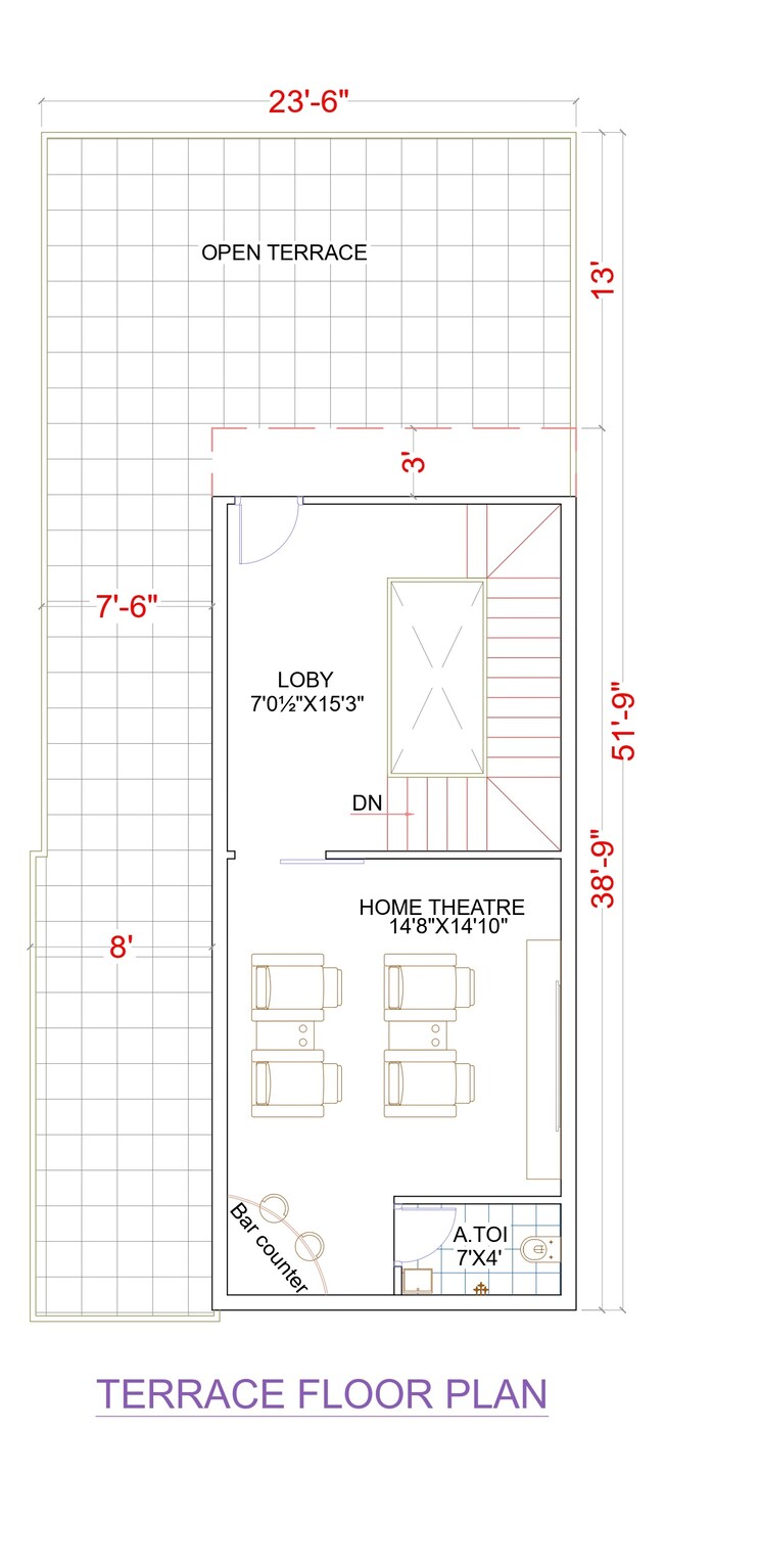 Floor Plan, krishna reddy pet 4 Bedroom 3080 Sq.Ft. Villa In Krishna Reddy Pet Hyderabad 9051364