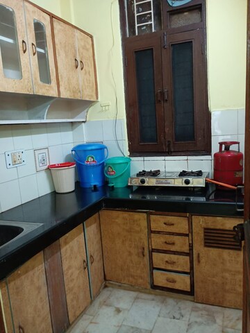 Kitchen in 2 BHK Builder Floor at New Gupta Colony – for Rent