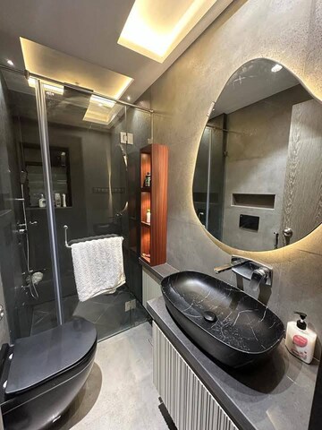 Bathroom in 3 BHK Apartment at Lokhandwala Complex, Andheri West – for Rent
