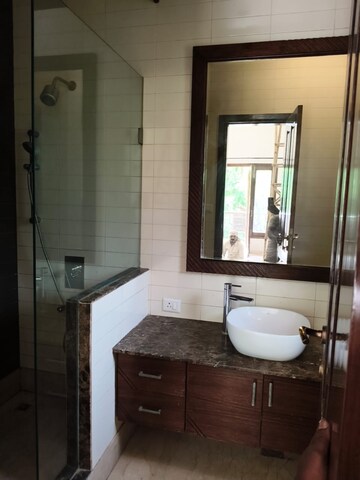 Bathroom in 4 BHK Builder Floor at Panchsheel Park – for Rent