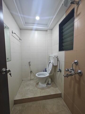 Bathroom in 2 BHK Apartment at Gahlot Majesty and Avenue CHS, Seawoods – for Rent