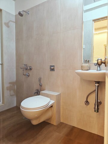 Bathroom in 1 BHK Apartment at Vijay Orion III, Kavesar – for Rent