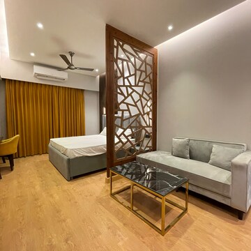 Living Room in Studio Apartment at Galaxy Blue Sapphire Plaza, Haibatpur – for Rent
