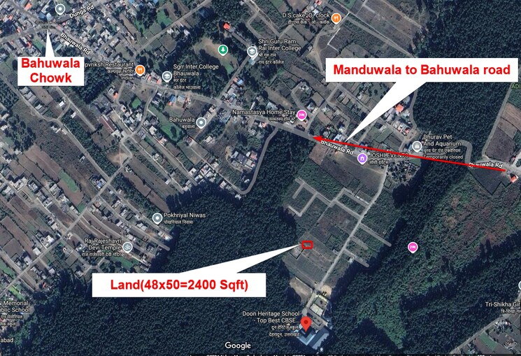 Map Location, bhauwala  2400 Sq.Ft. Plot In Bhauwala Dehradun 9053077