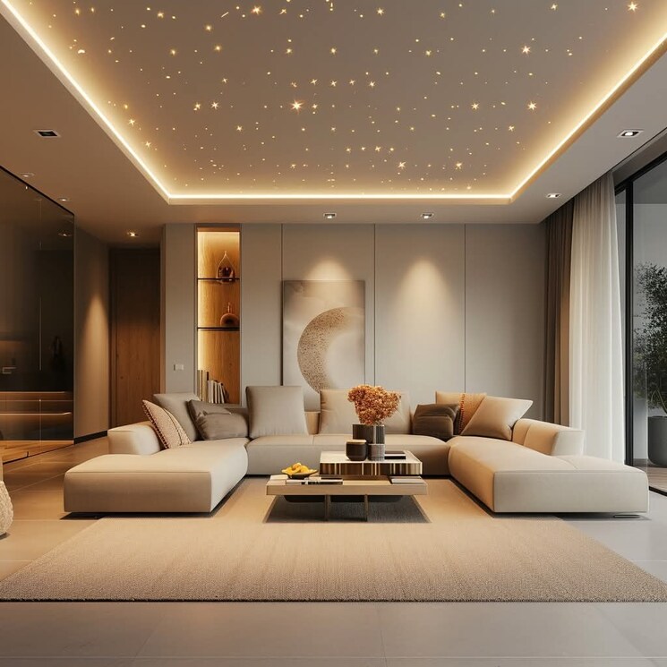 Living Room, aba-county-107 4 Bedroom 3501 Sq.Ft. Apartment In Sector 107 Noida 9053436