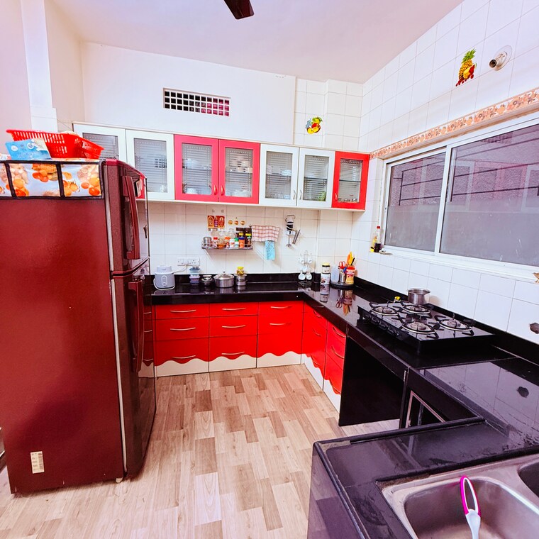 Kitchen, golden-galaxy 3 Bedroom 1500 Sq.Ft. Apartment In Someshwarwadi Pune 9053479