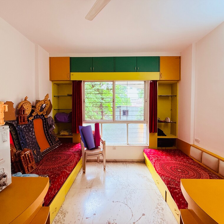 Bedroom, golden-galaxy 3 Bedroom 1500 Sq.Ft. Apartment In Someshwarwadi Pune 9053479