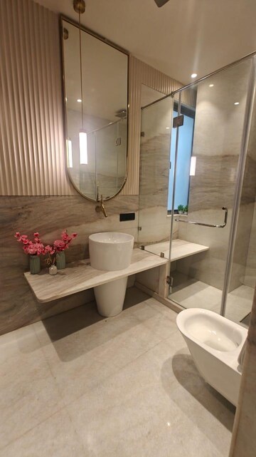 Bathroom in 5 BHK Builder Floor at Sushant Lok I – for Rent