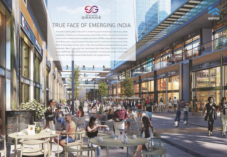 Exterior View, ashrai-golden-grande Commercial Office Space in IT/SEZ 1000 Sq.Ft. In Tech Zone 4 Greater Noida Greater Noida 9053798