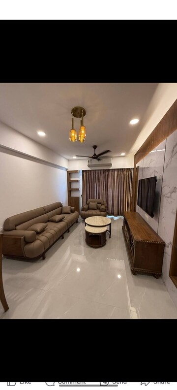 Living Room in 2 BHK Apartment at Dev Leo Tower, Oshiwara – for Rent