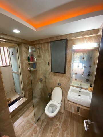 Bathroom in 3 BHK Apartment at Uday Bhanu, Santacruz West – for Rent