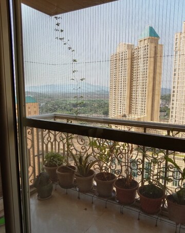 Balcony in 3 BHK Apartment at Hiranandani Skylark Enclave, Ghodbunder Road – for Rent
