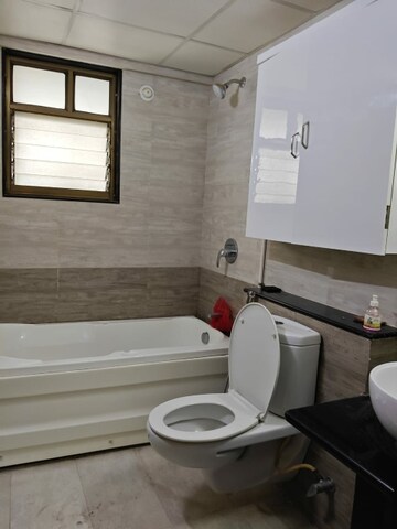 Bathroom in 2 BHK Builder Floor at Paranjape Blue Ridge, Hinjewadi – for Rent