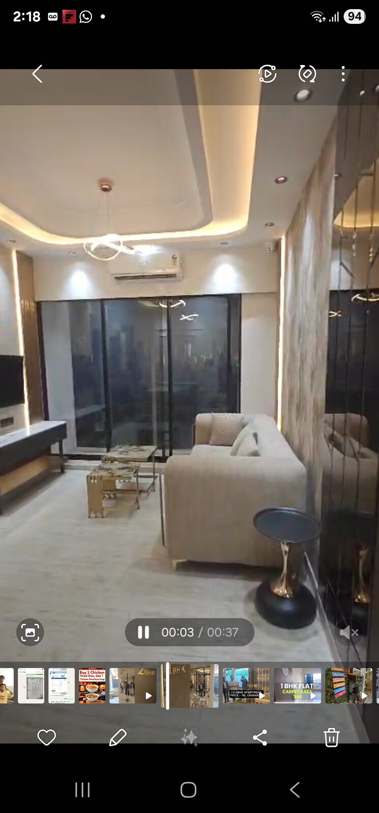 Living Room, dlh-dream-tower 1 Bedroom 412 Sq.Ft. Apartment In Jogeshwari West Mumbai 9054214