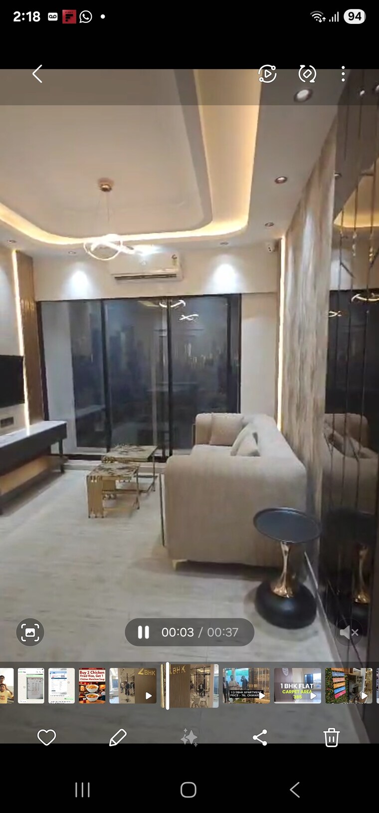 Living Room, dlh-dream-tower 1 Bedroom 412 Sq.Ft. Apartment In Jogeshwari West Mumbai 9054214