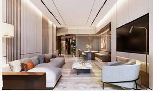 Living Room in 3 BHK Apartment at Rustomjee Crescent, Pali Hill – for Sale