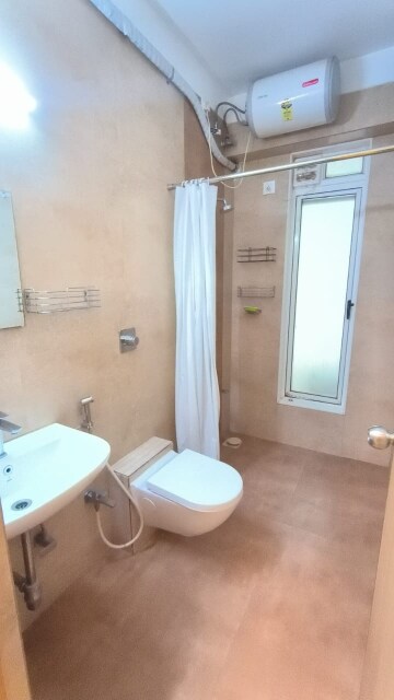 Bathroom in 2 BHK Apartment at L&T Crescent Bay T2, Parel – for Rent