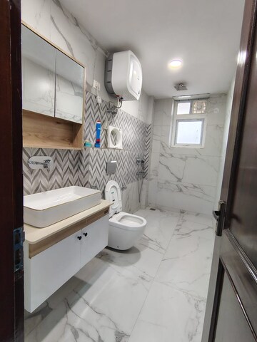 Bathroom in 3 BHK Builder Floor at Shivalik Colony – for Rent