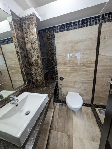Bathroom in 3 BHK Apartment at Prabhadevi – for Rent