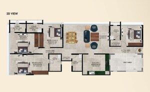 Floor Plan in 4 BHK Apartment at Ajmera Prive, Juhu – for Sale
