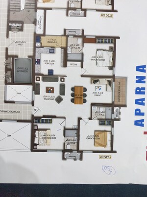 Floor Plan in 3 BHK Apartment at Aparna Cyberscape, Nallagandla – for Sale