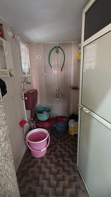 Bathroom in 1 BHK Apartment at Mandar Heights, Virar West – for Rent