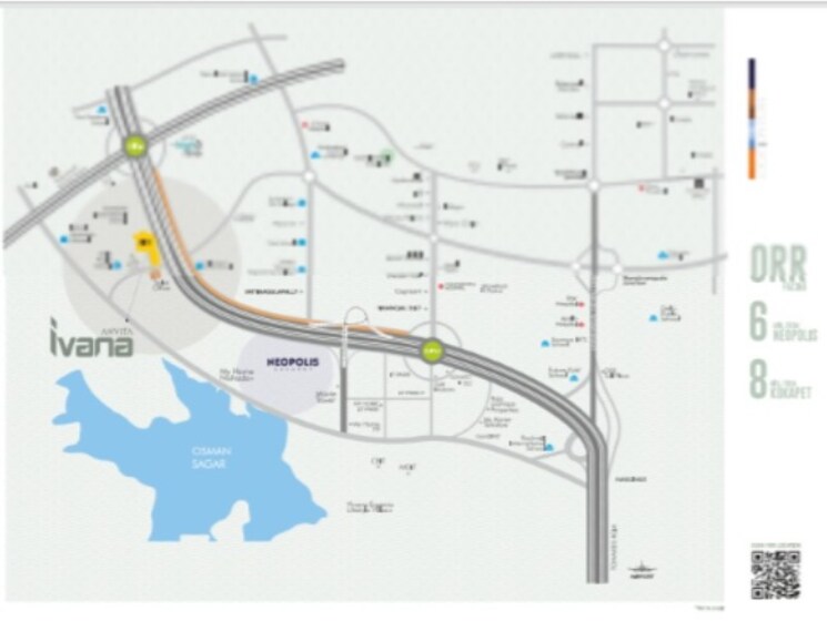 Map Location, anvita-ivana 3 Bedroom 1810 Sq.Ft. Apartment In Kollur Hyderabad 9055244