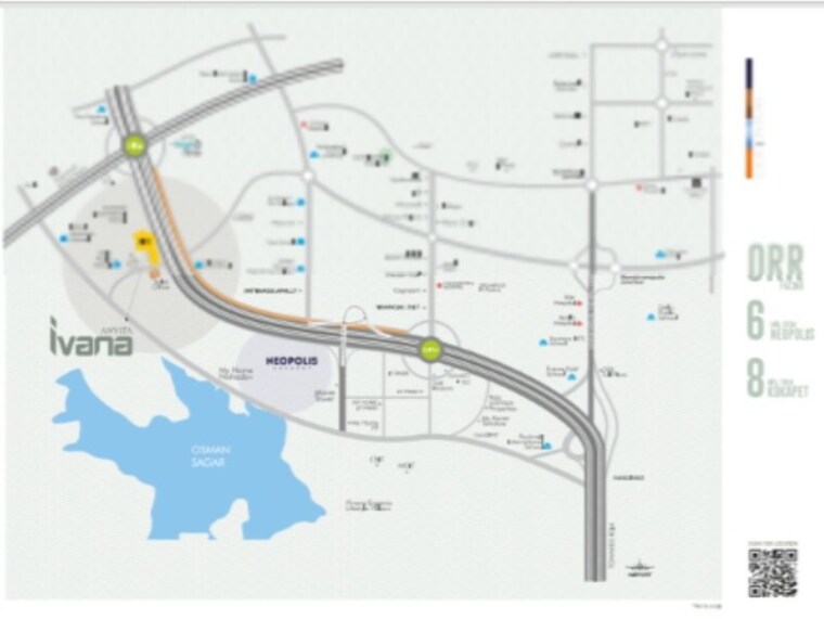 Map Location, anvita-ivana 3 Bedroom 1810 Sq.Ft. Apartment In Kollur Hyderabad 9055244