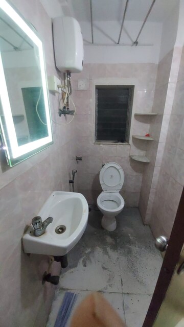 Bathroom in 2 BHK Apartment at Gurukrupa Marina Enclave, Malad West – for Rent