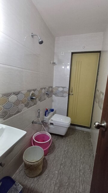 Bathroom in 3 BHK Apartment at Larkins Pride Palms, Kolshet Road – for Rent