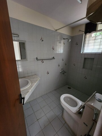 Bathroom in 2 BHK Apartment at Prestige Alcazaar, Shivaji Nagar – for Rent