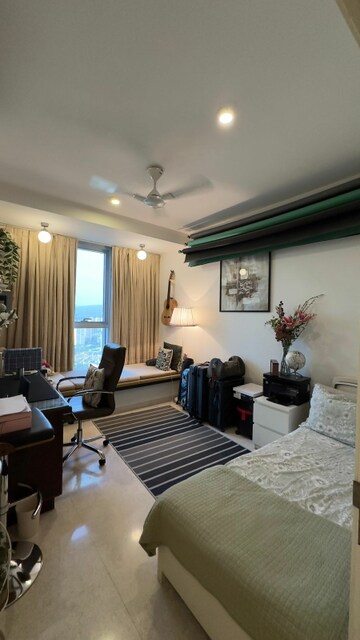 Living Room in 1 BHK Apartment at K Raheja Heights, Malad East – for Rent